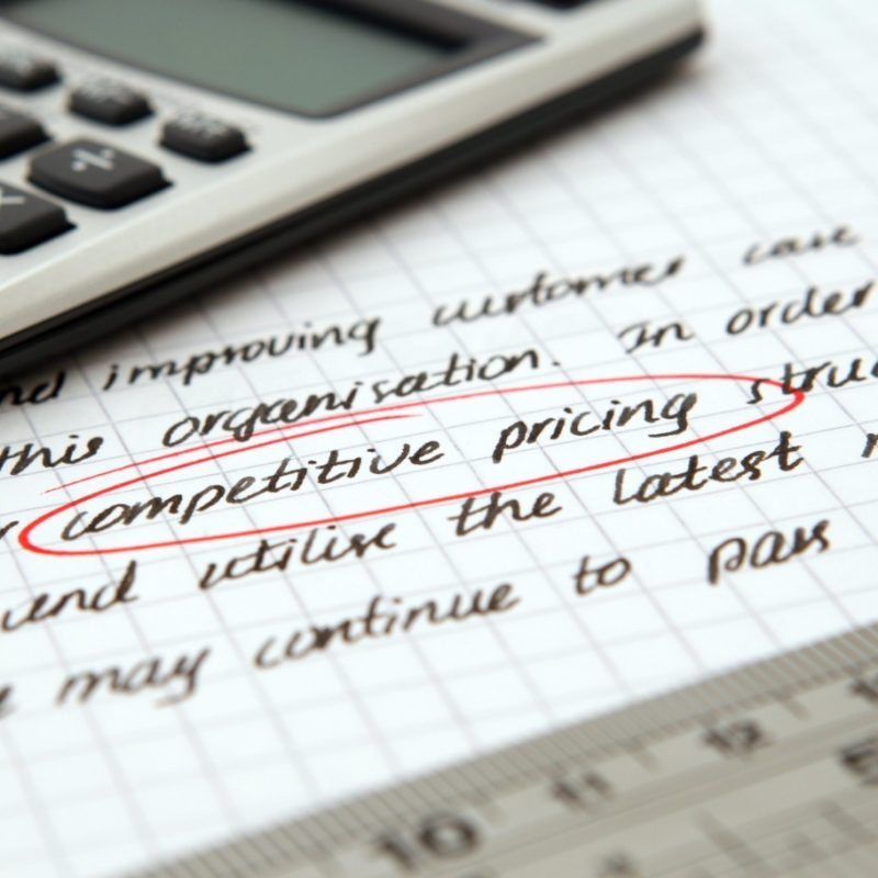 Competitive pricing