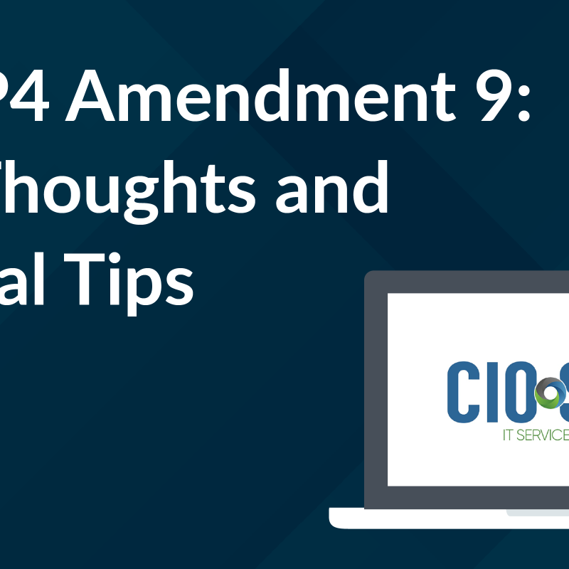 CIO-SP4 Amendment 9