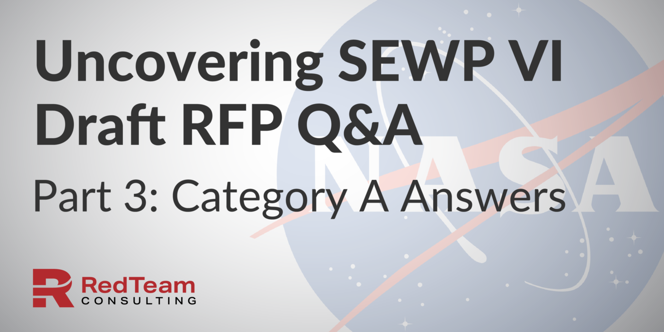SEWP VI Q and A Category A