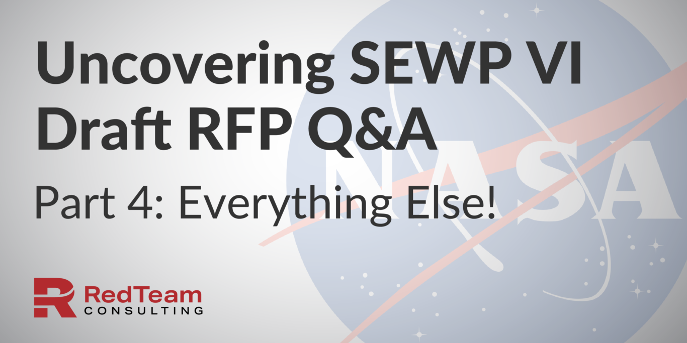 SEWP VI Q and A Everything Else